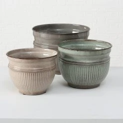 Boltze Pflanztopf Floretta (3-teilig) - Eisen - Taupe -Günstiges Deko Geschäft 1000236672 210202 12514901176 MOOD DETAILS P000000001000236672 mood