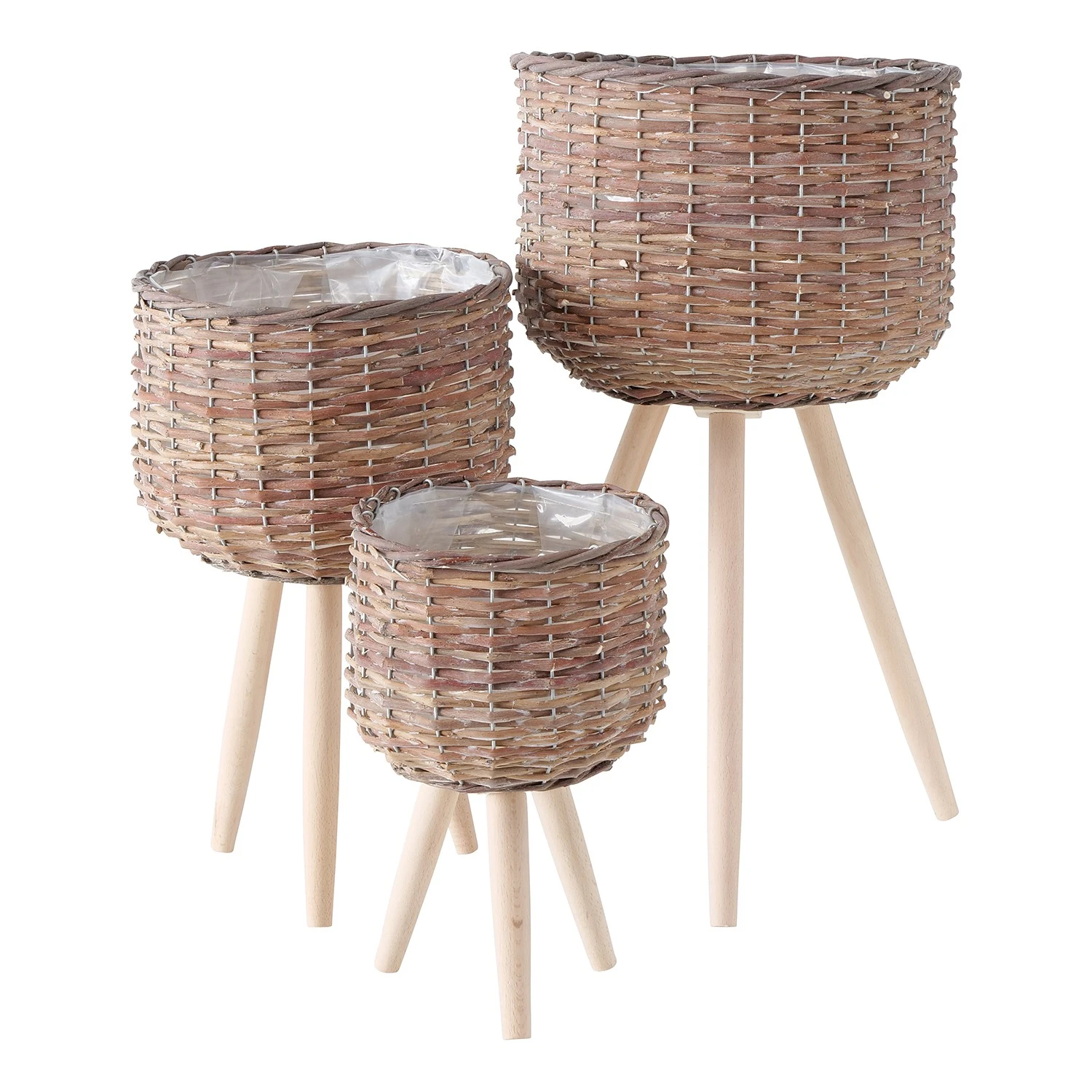Boltze Pflanzkorb Luy (3-teilig) - Weide - Braun 3 Boltze Pflanzkorb Luy (3-teilig) - Weide - Braun