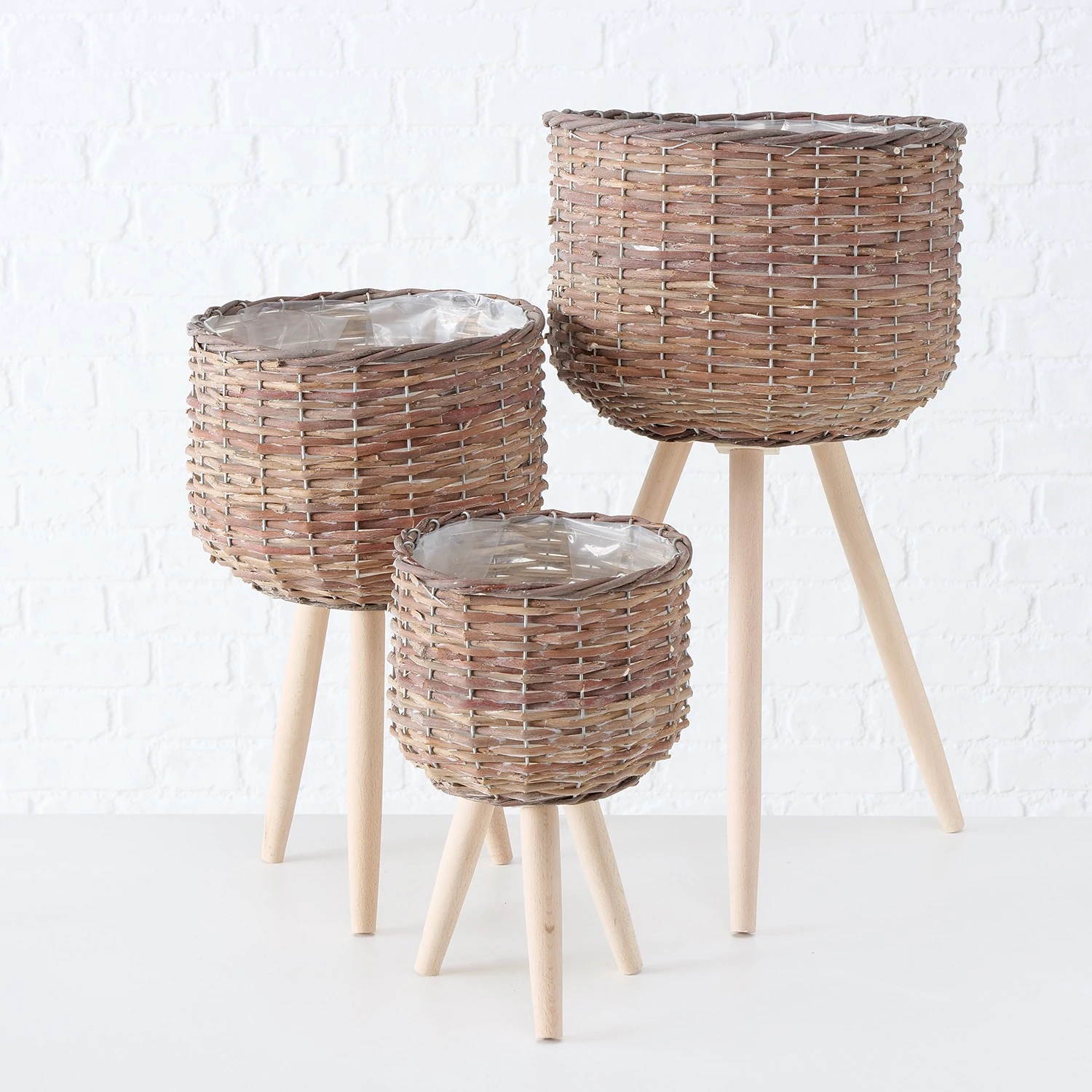 Boltze Pflanzkorb Luy (3-teilig) - Weide - Braun 4 Boltze Pflanzkorb Luy (3-teilig) - Weide - Braun – Bild 2