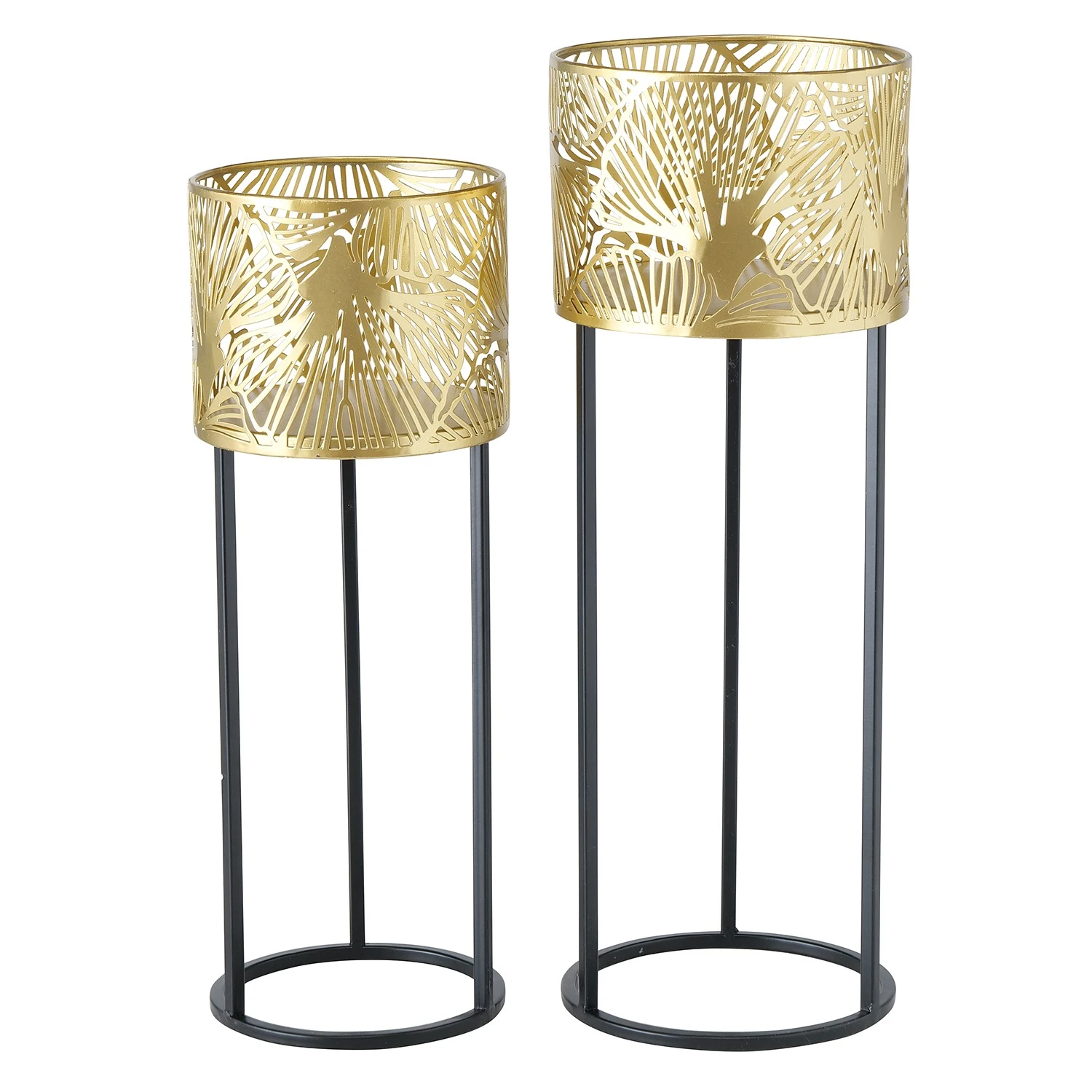 Boltze Pflanztopf Verina (2-teilig) - Eisen - Gold 5 Boltze Pflanztopf Verina (2-teilig) - Eisen - Gold – Bild 3