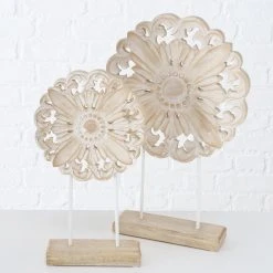 Boltze Dekoaufsteller Evina I (2-teilig) - Mangoholz - Hellbraun / Weiß -Günstiges Deko Geschäft 1000236731 210202 12520001344 MOOD DETAILS P000000001000236731 mood