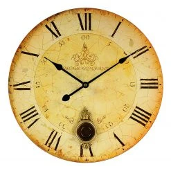 Technoline Wanduhr WT 1021 - Gelb / Braun