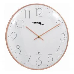 Technoline Wanduhr WT 8235 - Aluminium / Glas - Kupfer