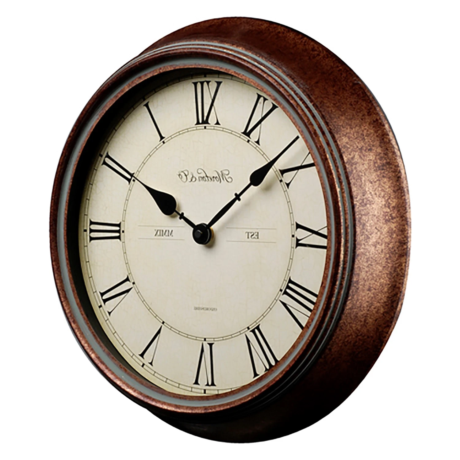 Technoline Wanduhr WT 7006 - Metall / Glas - Braun 4 Technoline Wanduhr WT 7006 - Metall / Glas - Braun – Bild 2