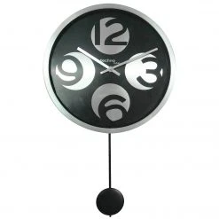 Technoline Wanduhr WT 1030 - Metall - Silber / Schwarz