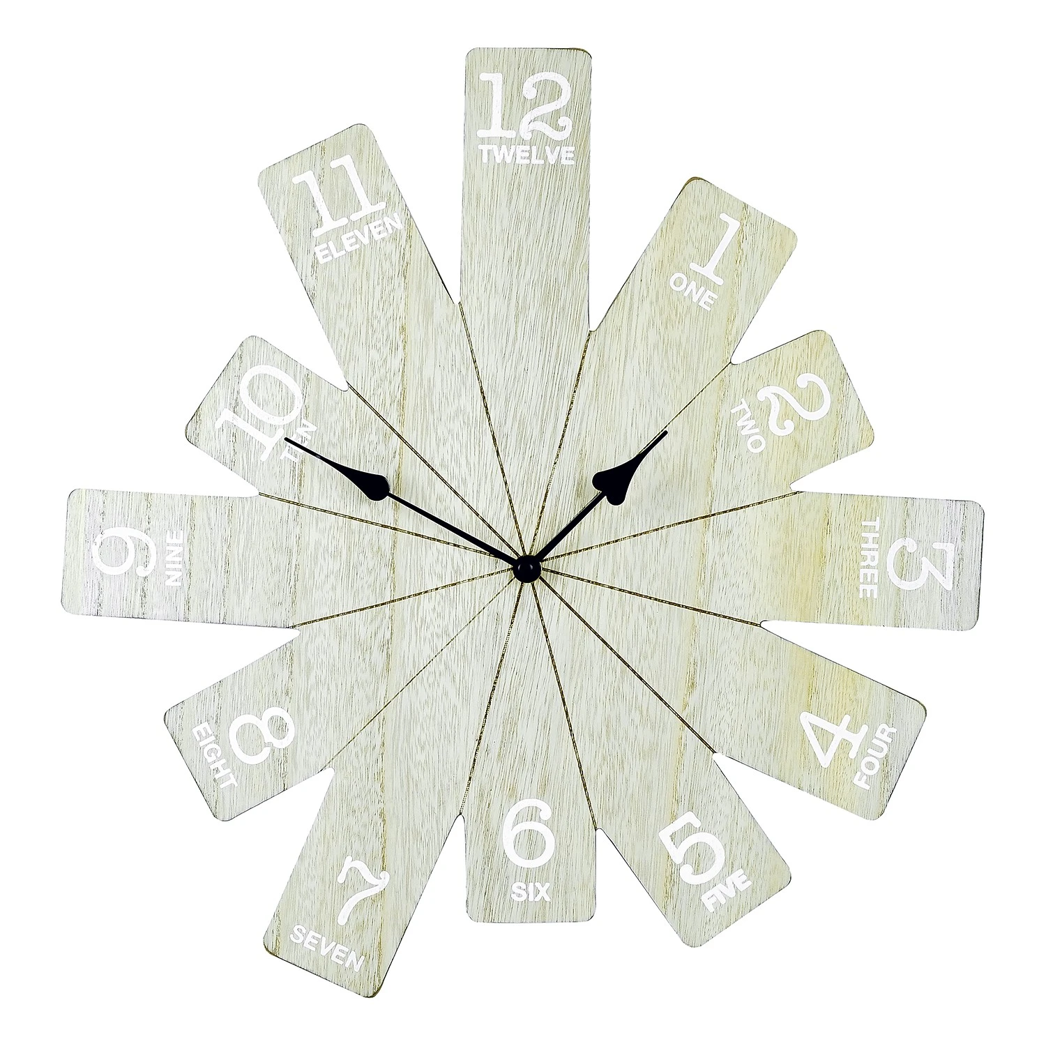 Technoline Wanduhr Liezey - Holz - Hellbraun 3 Technoline Wanduhr Liezey - Holz - Hellbraun