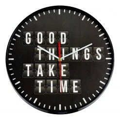 Technoline Wanduhr Veauche - Kunststoff - Schwarz / Weiß