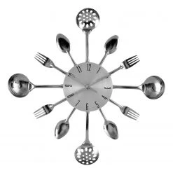 Technoline Wanduhr Guitte - Aluminium - Silber