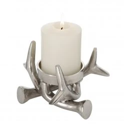 Boltze Kerzenhalter Brano (2-teilig) - Aluminium - Silber -Günstiges Deko Geschäft 1000247343 210219 09580100087 DETAILS P000000001000247343