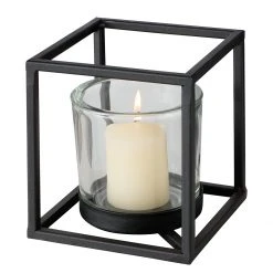 Boltze Windlicht Quattro - Eisen - Schwarz