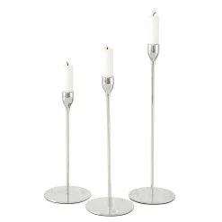 Boltze Kerzenhalter Malte (3-teilig) - Eisen - Silber