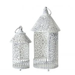 Boltze Windlicht Lilli II (2-teilig) - Eisen - Grau