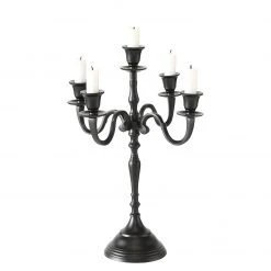 Boltze Kerzenhalter Victoria I - Aluminium - Schwarz