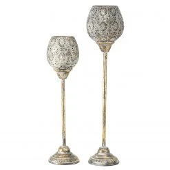 Boltze Windlicht Malino II (2-teilig) - Eisen - Gold