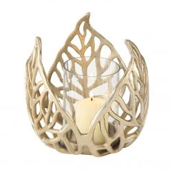 Boltze Windlicht Sumati (2-teilig) - Aluminium - Gold