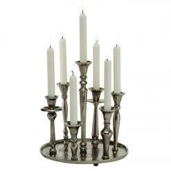 Boltze Kerzenhalter Poulina - Aluminium - Silber