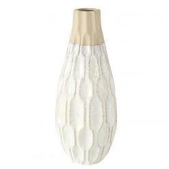 Boltze Vase Malia II - Steingut - Creme