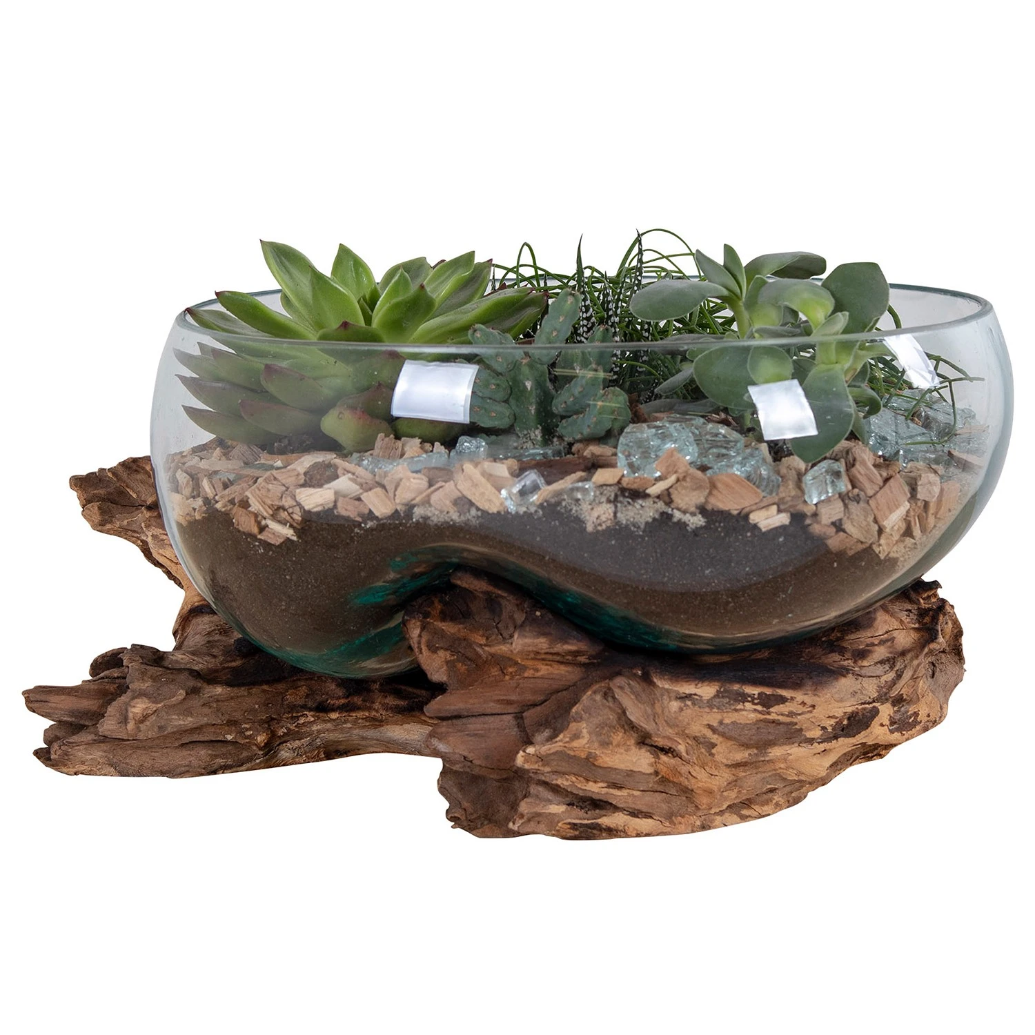 Twentyfour Dekoobjekt San Marino VI - Teakholz / Kristallglas - Braun 5 Twentyfour Dekoobjekt San Marino VI - Teakholz / Kristallglas - Braun – Bild 3