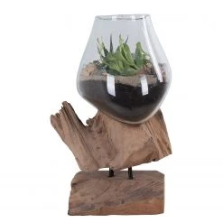 Twentyfour Dekoobjekt San Marino III - Teakholz / Kristallglas - Braun -Günstiges Deko Geschäft 1000253673 210319 11463800173 DETAILS P000000001000253673