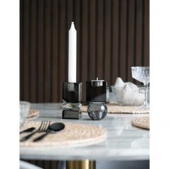 Twentyfour Kerzenhalter Mira - Kristallglas - Grau -Günstiges Deko Geschäft 1000253681 210319 11463900220 MOOD DETAILS P000000001000253681 mood