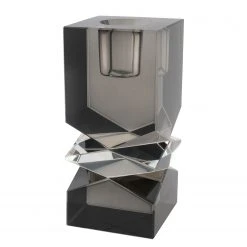 Twentyfour Kerzenhalter Mira - Kristallglas - Grau -Günstiges Deko Geschäft 1000253681 210319 11464000222 DETAILS P000000001000253681