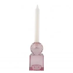 Twentyfour Kerzenhalter Torcello - Kristallglas - Rosa -Günstiges Deko Geschäft 1000253686 210319 11464000241 DETAILS P000000001000253686