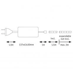 Paulmann LED-Stripes MaxLED 1,5m XIII - Silikon -Günstiges Deko Geschäft 1000254339 210325 09340700258 SKETCH DETAILS P000000001000254339 sketch