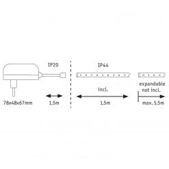 Paulmann LED-Stripes MaxLED 1,5m III - Silikon -Günstiges Deko Geschäft 1000254356 210325 09364000362 SKETCH DETAILS P000000001000254356 sketch
