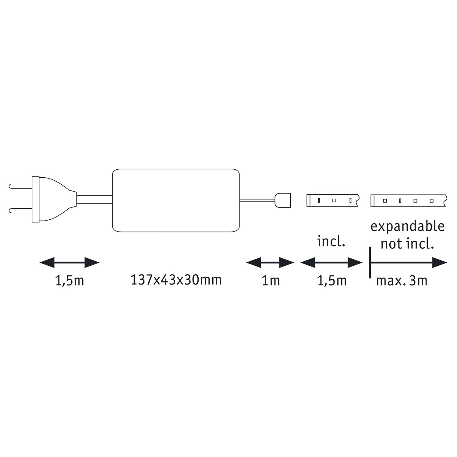 Paulmann LED-Stripes MaxLED 1,5m VIII - Aluminium 9 Paulmann LED-Stripes MaxLED 1,5m VIII - Aluminium – Bild 7