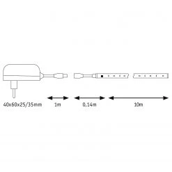 Paulmann LED-Stripes SimpLED 10m I - Silikon - 1-flammig -Günstiges Deko Geschäft 1000254364 210325 09375400410 SKETCH DETAILS P000000001000254364 sketch