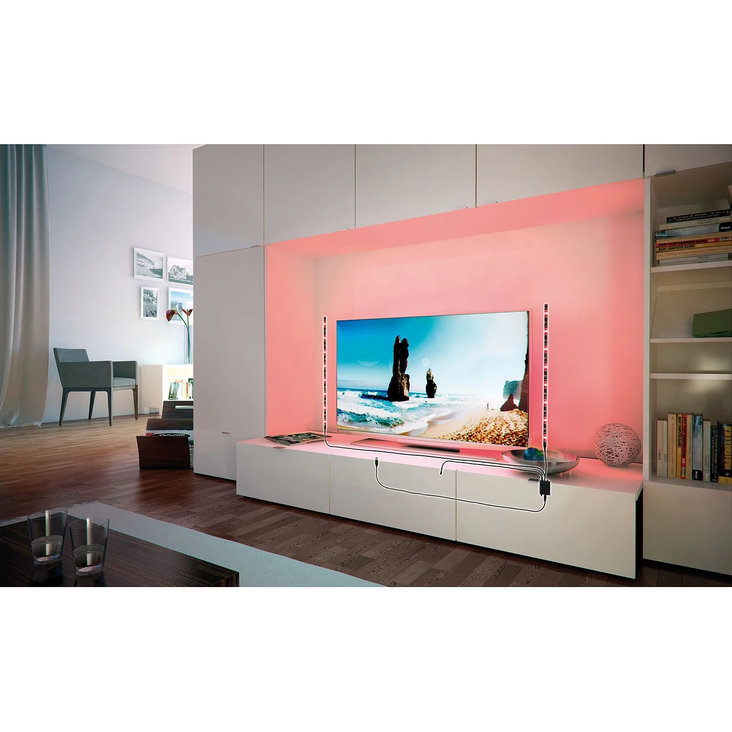 Paulmann LED-Stripes Marvieux 50 cm (2er-Set) - Aluminium - 1-flammig 4 Paulmann LED-Stripes Marvieux 50 cm (2er-Set) - Aluminium - 1-flammig – Bild 2