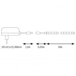 Paulmann LED-Stripes SimpLED 10m II - Aluminium - 1-flammig 9 Paulmann LED-Stripes SimpLED 10m II - Aluminium - 1-flammig -Günstiges Deko Geschäft 1000254388 210325 09411500549 SKETCH DETAILS P000000001000254388 sketch