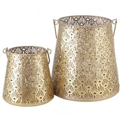 Boltze Windlicht Ember (2-teilig) - Eisen - Gold -Günstiges Deko Geschäft 1000264148 210511 09044200046 DETAILS P000000001000264148