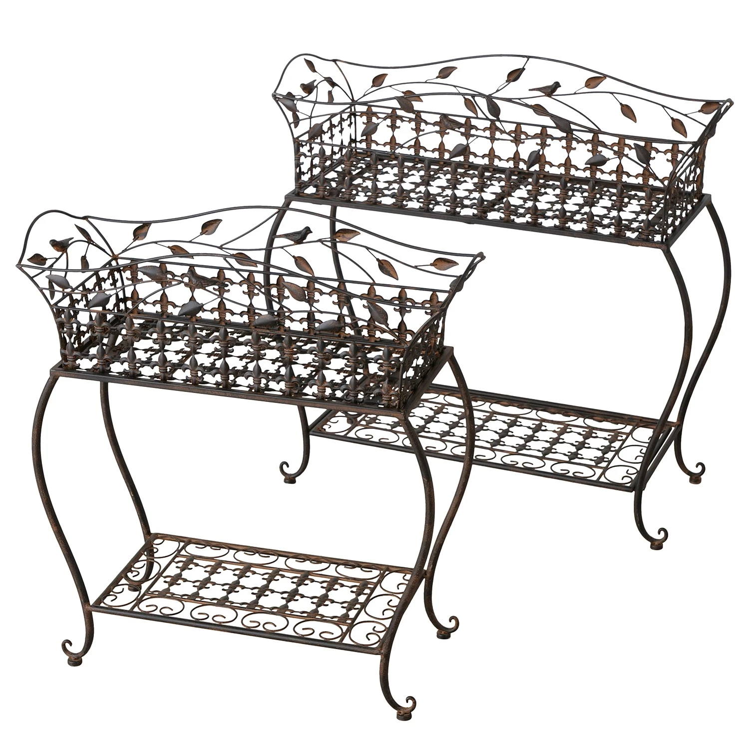 Boltze Pflanztisch Avis (2-teilig) - Eisen - Braun 3 Boltze Pflanztisch Avis (2-teilig) - Eisen - Braun