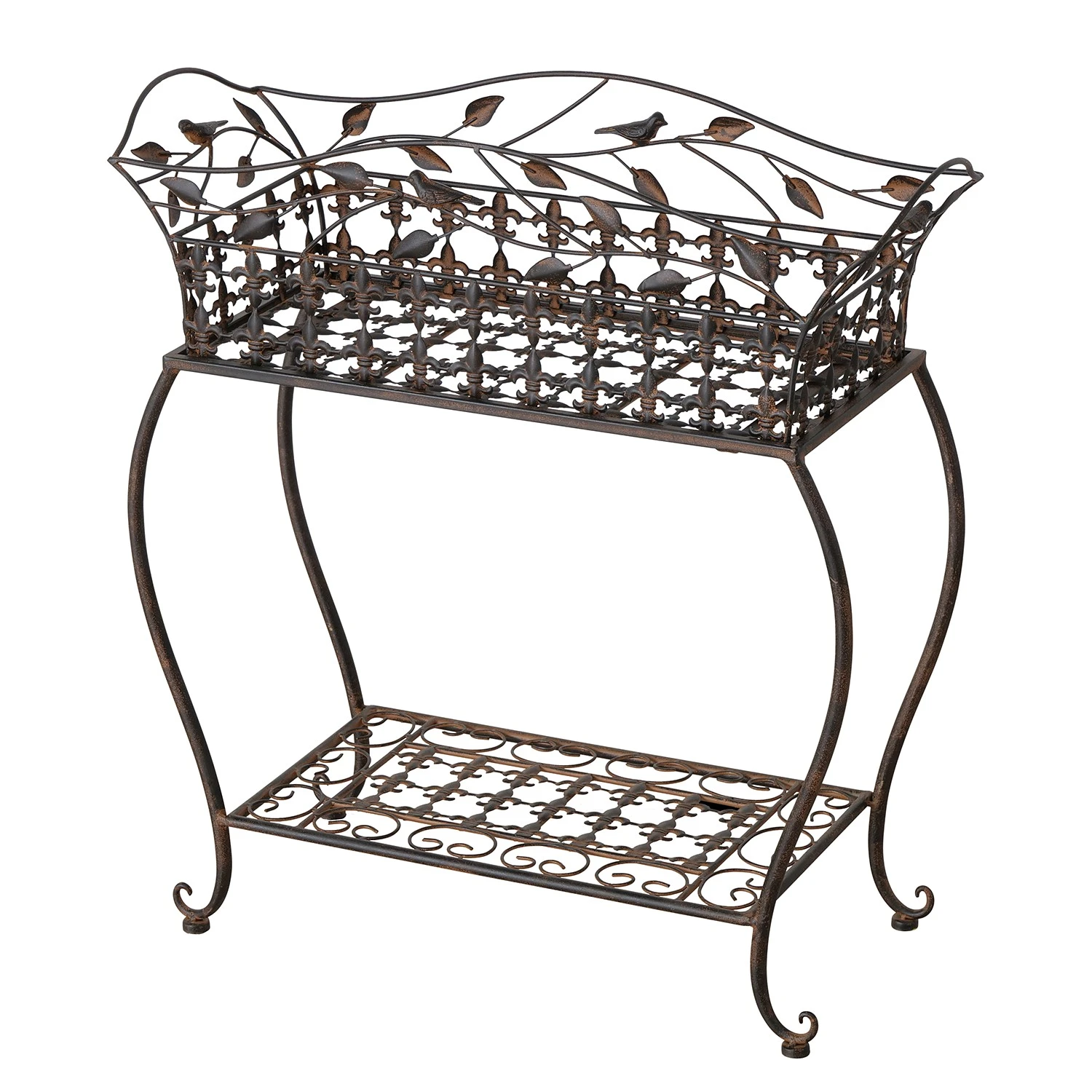 Boltze Pflanztisch Avis (2-teilig) - Eisen - Braun 4 Boltze Pflanztisch Avis (2-teilig) - Eisen - Braun – Bild 2