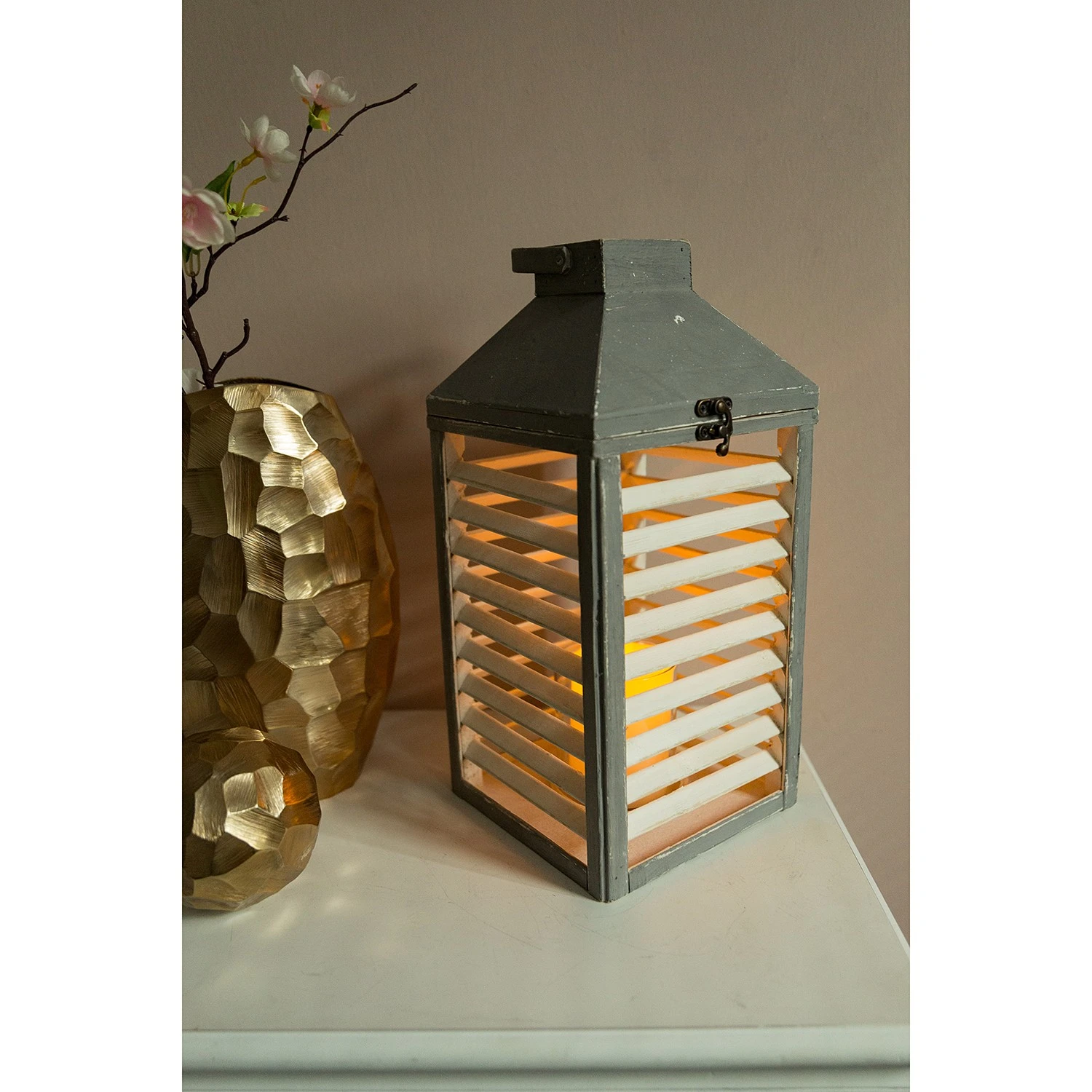 My Flair Laterne Agda - Klarglas / Tanne - Antikweiß 4 My Flair Laterne Agda - Klarglas / Tanne - Antikweiß – Bild 2