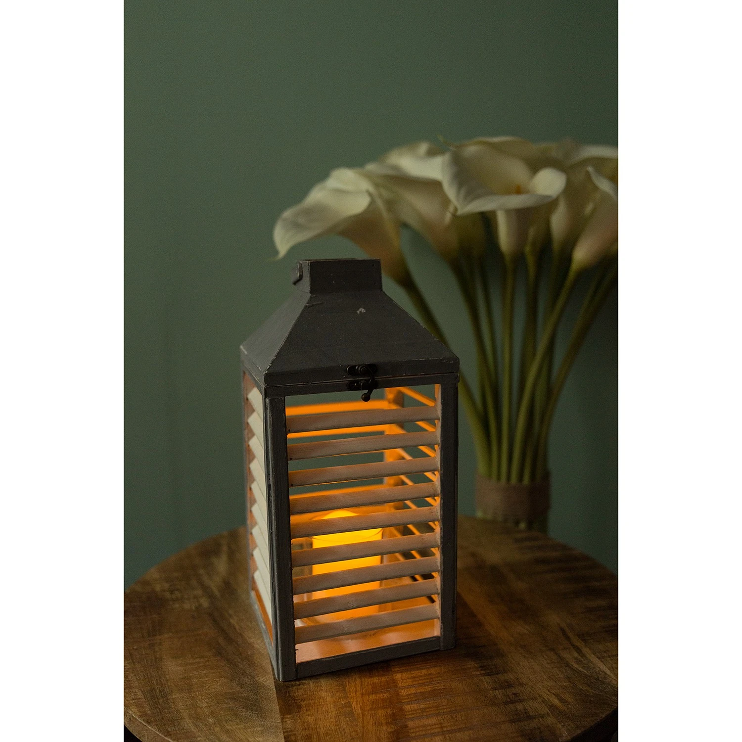 My Flair Laterne Agda - Klarglas / Tanne - Antikweiß 5 My Flair Laterne Agda - Klarglas / Tanne - Antikweiß – Bild 3