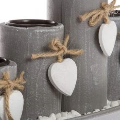 My Flair Teelichthalter mit Tablett Tabea - Klarglas / Tanne - Grau -Günstiges Deko Geschäft 1000265709 210520 16220100432 DETAILS P000000001000265709