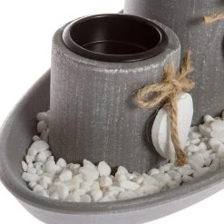 My Flair Teelichthalter mit Tablett Tabea - Klarglas / Tanne - Grau -Günstiges Deko Geschäft 1000265709 210520 16220100433 DETAILS P000000001000265709