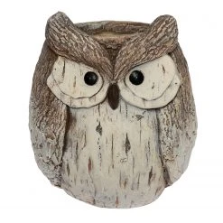 My Flair Blumentopf Pflanzeule - Polyresin - Braun