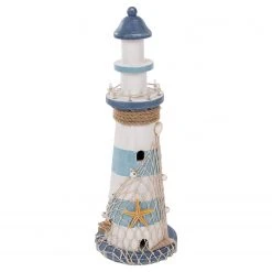 My Flair LED-Leuchtturm Aarhus - Polyresin - Weiß