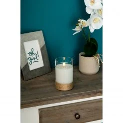 My Flair LED-Kerze Kabern - Klarglas / Wachs - Weiß -Günstiges Deko Geschäft 1000265771 210520 16221100670 MOOD DETAILS P000000001000265771 mood