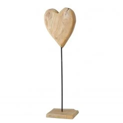 Boltze Dekoaufsteller Teaki II - Teakholz - Beige