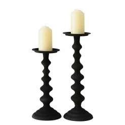 Boltze Kerzenleuchter Normes II (2-teilig) - Aluminium - Schwarz -Günstiges Deko Geschäft 1000270803 210608 06240800175 DETAILS P000000001000270803