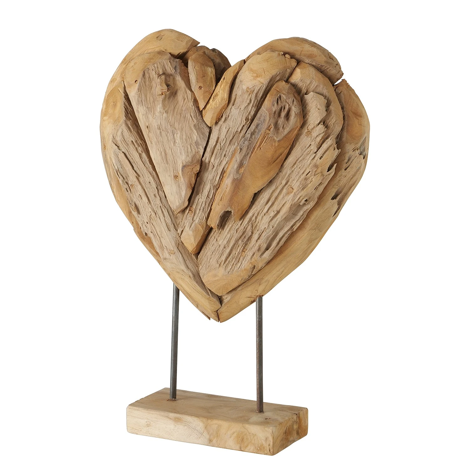 Boltze Dekoaufsteller Waru II - Eisen / Teakholz - Beige 3 Boltze Dekoaufsteller Waru II - Eisen / Teakholz - Beige