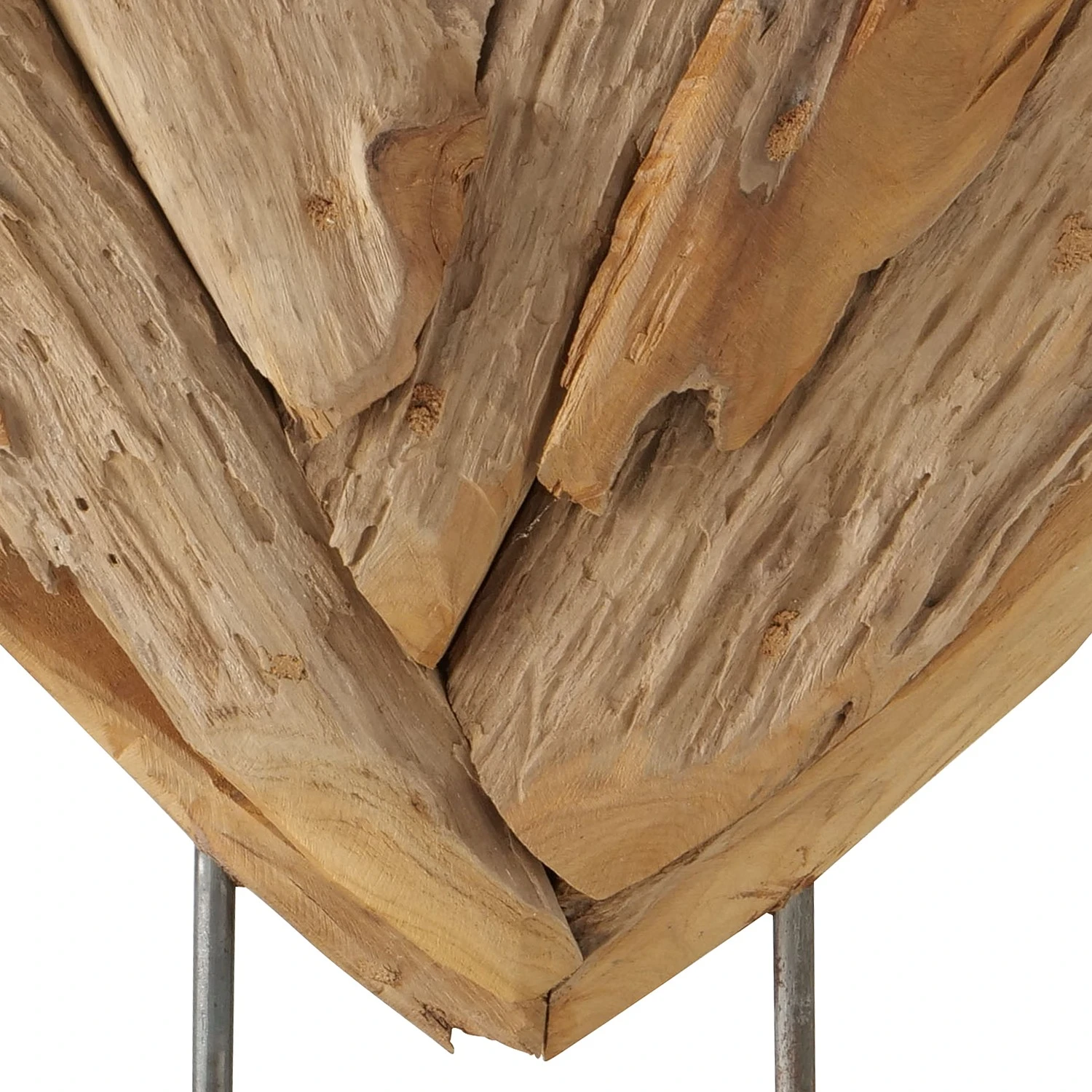 Boltze Dekoaufsteller Waru II - Eisen / Teakholz - Beige 6 Boltze Dekoaufsteller Waru II - Eisen / Teakholz - Beige – Bild 4