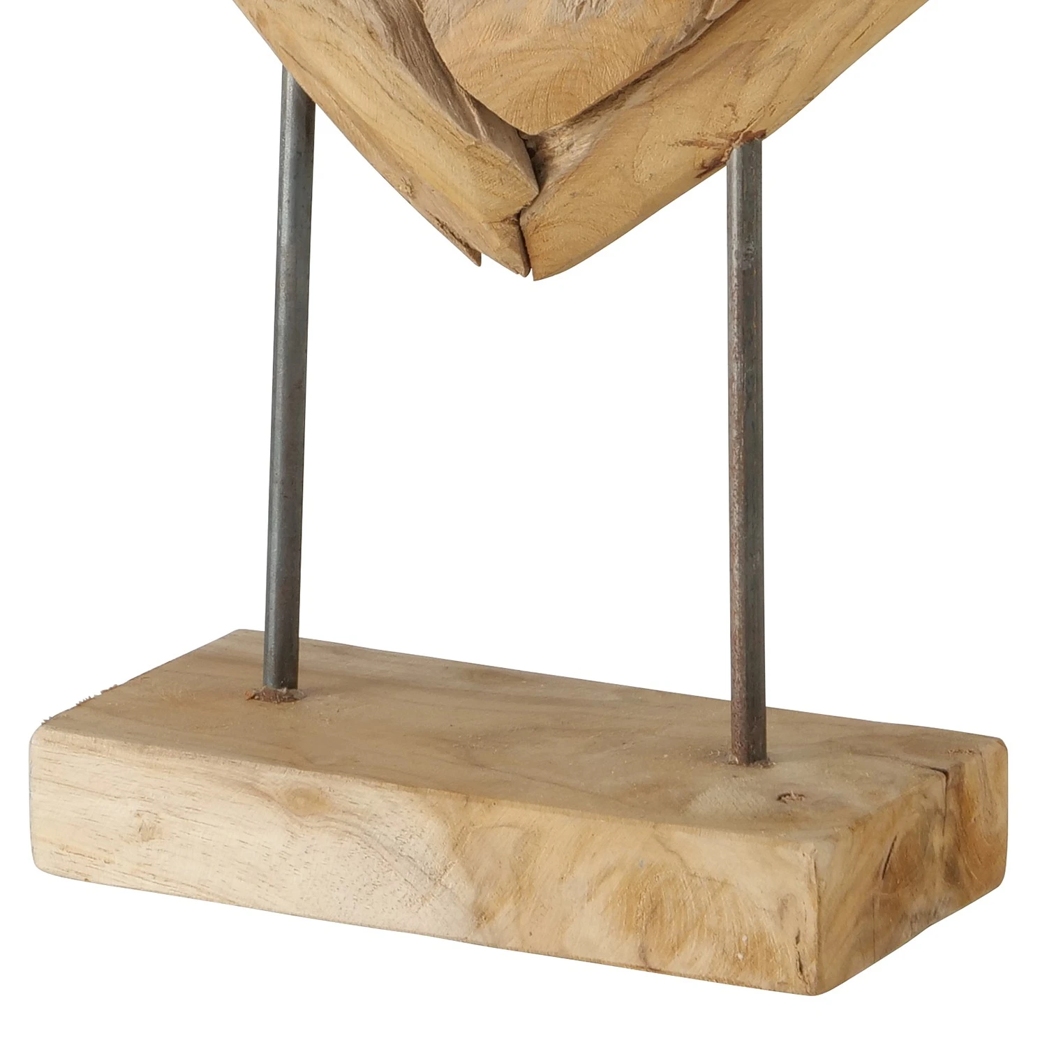 Boltze Dekoaufsteller Waru II - Eisen / Teakholz - Beige 7 Boltze Dekoaufsteller Waru II - Eisen / Teakholz - Beige – Bild 5