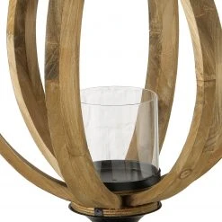 Boltze Windlicht Akita II - Eisen / Tanne - Braun -Günstiges Deko Geschäft 1000270869 210608 06243000387 DETAILS P000000001000270869