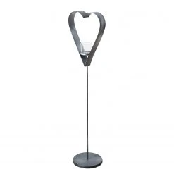 Boltze Windlicht Jolanta II - Klarglas / Eisen - Grau