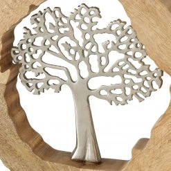 Boltze Dekoaufsteller Tree - Aluminium / Mango - Beige / Silber -Günstiges Deko Geschäft 1000270885 210608 06243700440 DETAILS P000000001000270885